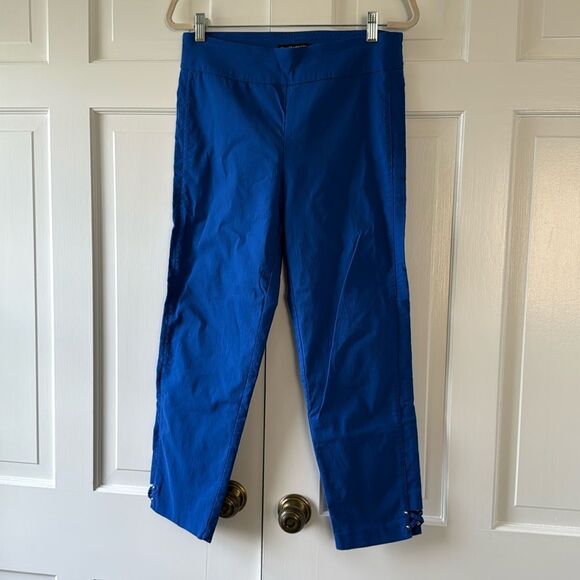 COUNTERPARTS ROYAL BLUE PULL ON PANTS SIZE 8 ANKLE ELASTIC WAIST - Picture 1 of 6